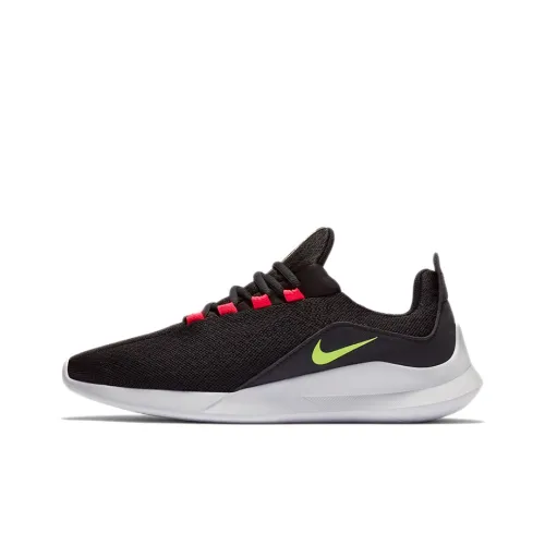 Nike Viale Shock Absorbers Slip-Resistant Low Top Casual Shoes Men's Black White Pink Найк Viale Shock Absorbers противоскользящие низкие топ повседневная обувь мужская черный белый розовый