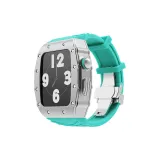 Серебряная оболочка + телевизионная синяя бабочка застежка