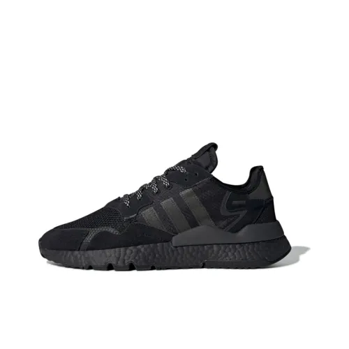Adidas Originals Nite Jogger Черный Warrior Амортизация Противоскользящий Легкий Поддержка Низкий Топ Повседневная Обувь
