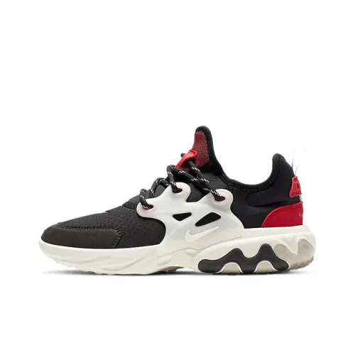 nike React Presto Амортизация Ударопрочный MID Топ Повседневная обувь GS Черный белый