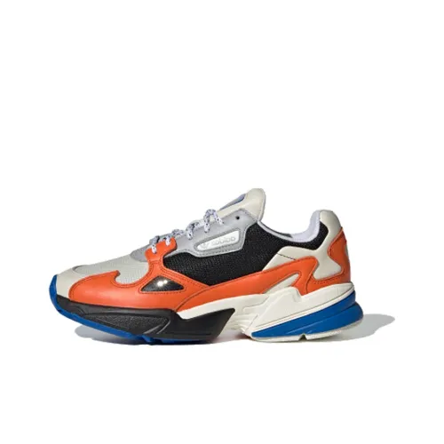 Adidas Originals Falcon Slip-on Resistant Lightweight Abrasion-resistant Low Top Casual Women's Black Orange