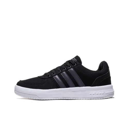 Adidas Court80s Slip-resistant Abrasion-resistant Low Top Casual Shoes Men's Black Adidas Court80s Противоскользящий Устойчивый к истиранию Низкий Топ Повседневная Обувь Мужская Черная