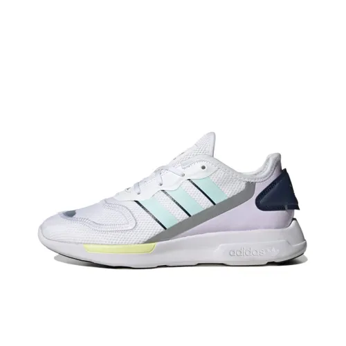 Adidas Originals ZX 2K Florine Противоскользящий Устойчивый к истиранию Низкий Топ Casual Женский Белый Фиолетовый Зеленый