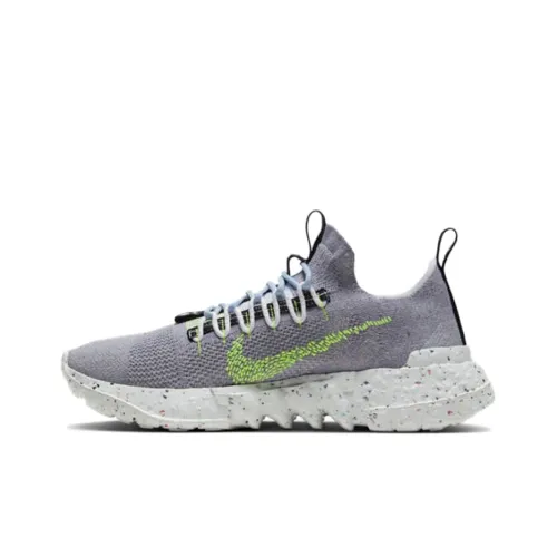 Nike Space Hippie 01 'Volt' Shock Absorbers Slip-Resistant Low Top Casual Unisex Gray Green Найк Space Hippie 01 'Volt' Амортизаторы Slip-Resistant Низкий Топ Повседневный Унисекс Серый Зеленый