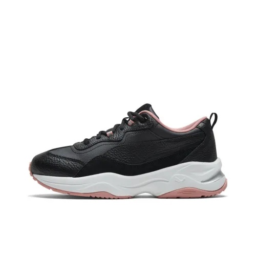 PUMA CILIA LUX Амортизация Покрытие Поддержка Низкий Топ Casual Женский Черный Розовый