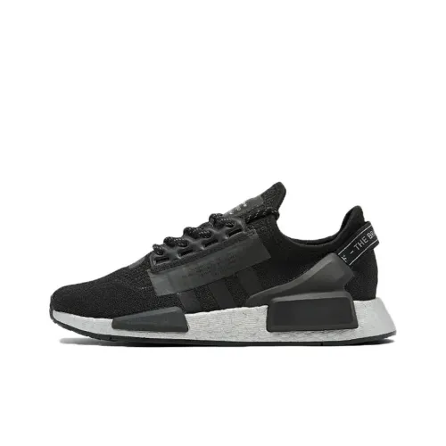 Adidas Originals NMD_R1 V2 Нескользящий Легкий Низкий Топ Повседневный Женский Черный Серебряный
