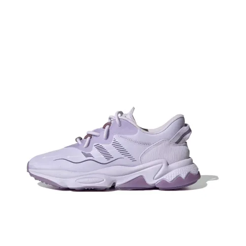 Adidas Originals Ozweego Шок Абсорберы Противоскользящие Устойчивые к Износу Низкий Топ Повседневный Женский Фиолетовый Белый