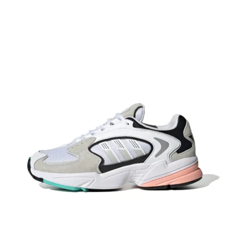 Adidas Originals Falcon Slip-on Resistant Lightweight Abrasion-resistant Low Top Casual Women's Gray Pink Adidas Originals Falcon Slip-on Резистентный Легкий Устойчивый к истиранию Низкий Топ Повседневный Женский Серый Розовый