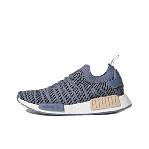 Adidas Originals NMD_R1 STLT Primeknit Нескользящий Легкий Низкий Топ Повседневная Обувь Женская Темно-синий