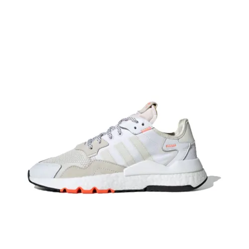 Adidas Originals Nite Jogger Slip-resistant Abrasion-resistant Low Top Casual Shoes Unisex White Adidas Originals Nite Jogger Slip-resistant Abrasion-resistant Низкий Топ Повседневная Обувь Унисекс Белый