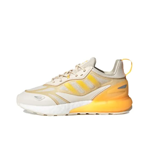 Adidas Originals ZX 2K BOOST 2,0 Slip-resistant Abrasion-resistant Low Top Casual Shoes Women's Khaki Yellow Adidas Originals ZX 2K BOOST 2,0 Противоскользящий Устойчивый к истиранию Низкий Топ Повседневная Обувь Женская Хаки Желтый