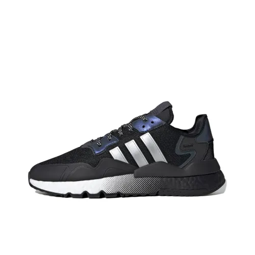 Adidas Originals Nite Jogger Шокабойеры Противоскользящий Низкий Топ Повседневный Мужской Черный Синий Белый