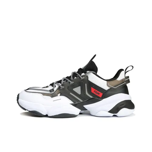 PEAK Амортизаторы Shock Slip-resistant Abrasion-resistant Низкий Топ Спортивная Повседневная Обувь Белый Черный