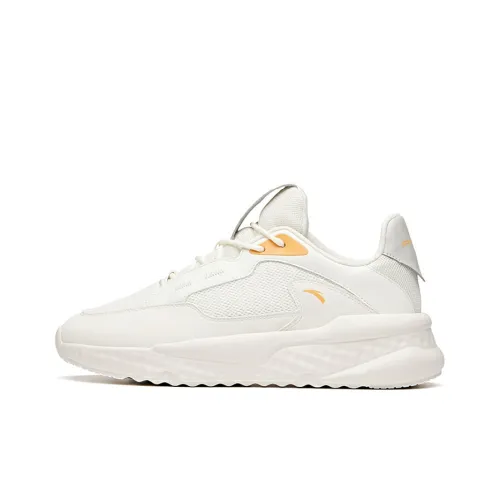 ANTA Амортизаторы Shock Slip-resistant Abrasion-resistant Breathable Low-top Casual Shoes Men's Orange White