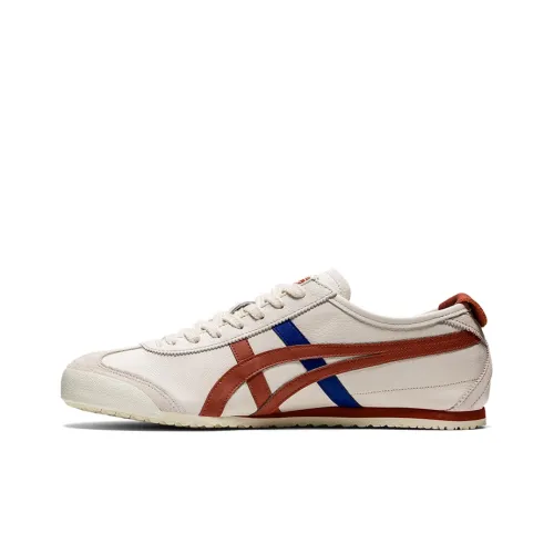 Onitsuka Tiger MEXICO 66 Амортизация Дышащий Легкий Низкий Топ Повседневная Обувь Унисекс Белый Коричневый