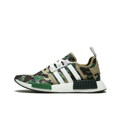 A BATHING APE x Adidas Originals NMD_R1 Нескользящий Легкий Низкий Топ Кэжуал Унисекс Камуфляж