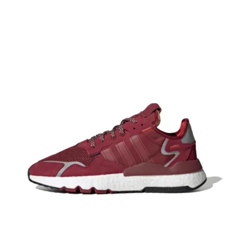 Adidas Originals Nite Jogger Шокабойеры Противоскользящий Низкий Топ Повседневная Обувь Унисекс Бордовый