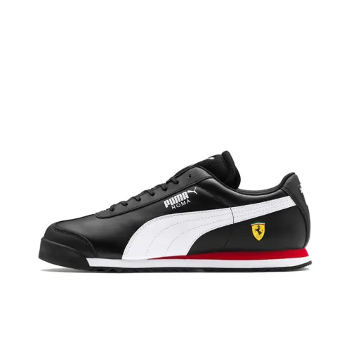 PUMA Scuderia Ferrari Low Топ Кэжуал Мужской Черный Белый