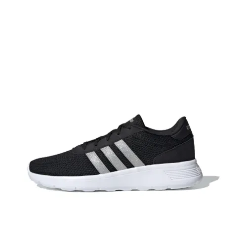ADIDAS NEO Lite Racer Амортизация Низкий Топ Casual Женский Черный Серебряный Белый