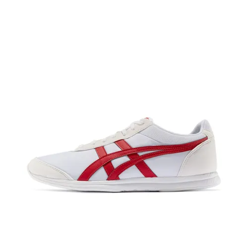 Onitsuka Tiger Golden Spark Shock Absorbers Slip-resistant Low Top Casual Men's White Red Onitsuka Tiger Golden Spark Shock Absorbers Противоскользящий Низкий Топ Повседневный Мужской Белый Красный