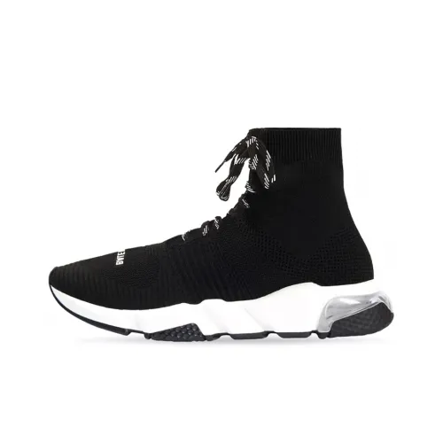 Balenciaga Speed Кружево Вверх Высокий Топ Повседневная Обувь Мужская Черная