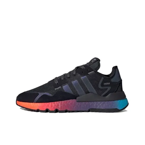Adidas Originals Nite Jogger Шокабойеры Противоскользящий Низкий Топ Повседневная Обувь Унисекс Черный Синий