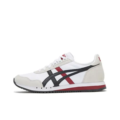 Onitsuka Tiger Dualio Амортизаторы Shock Resistant Abrasion Resistant Низкий Топ Casual Унисекс Белый Красный