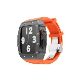 Чёрная оболочка + Оранжевая застёжка-бабочка