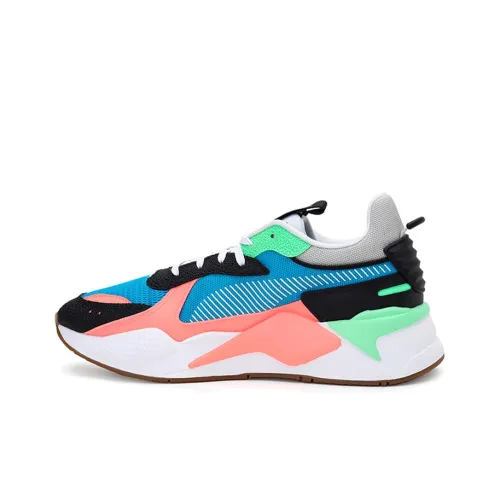 PUMA RS X Твердый Drive Low Топ Повседневная обувь Унисекс Белый Синий и Оранжевый