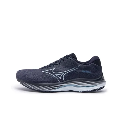 Кроссовки для бега Mizuno Wave Rider 27, низкий топ, черные, мужские
