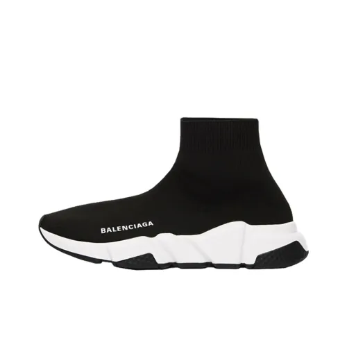Balenciaga Speed 1,0 High Топ Спортивная Повседневная Обувь Женская Черно-Белая