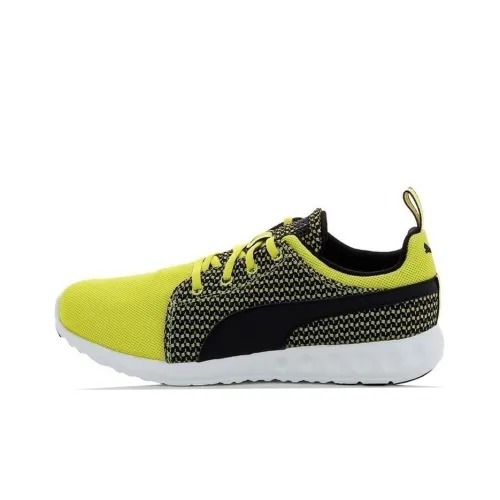 PUMA Carson Runner Knit Low Топ Повседневная обувь Мужская Черный Желтый