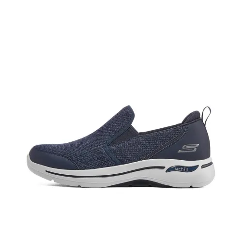Skechers Go Walk Arch Fit Низкий Топ Повседневная Обувь Мужская Морской Синий