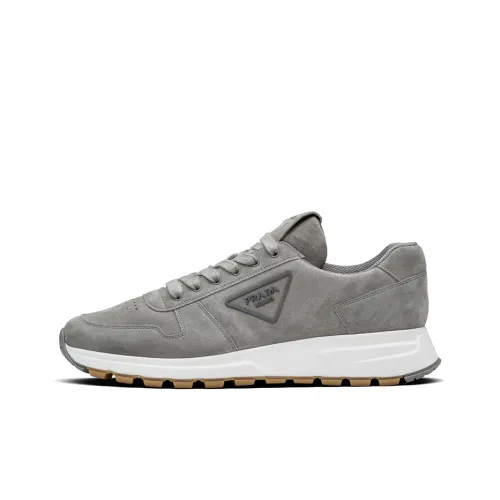 PRADA PRAX 1 Low Топ Повседневная обувь Мужская Серебристо-Серый