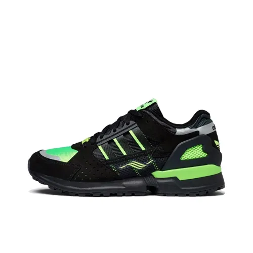 Adidas Originals ZX 10000C Core Anti-Slip Lightweight Low Top Повседневная обувь Мужская Черный Зеленый