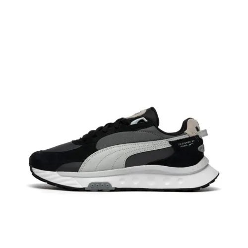 PUMA Wild Rider Rollin Low Топ Повседневный Унисекс Серый Черный