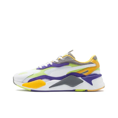 PUMA RS X3 LEVEL UP Амортизация Низкий Топ Life Обувь Мужская Белый Желтый