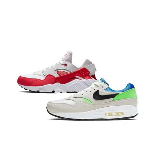 Nike Air Max 1 DNA Series '87 X 91' Low Топ Кэжуал Унисекс Белый Зеленый Красный