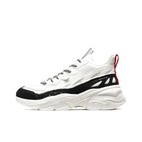 XTEP Shanhai Collection Устойчивый к истиранию Низкий Топ Спортивная Повседневная Обувь Мужская Белый Черный