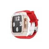 Розовое золото корпус + красная застежка-бабочка