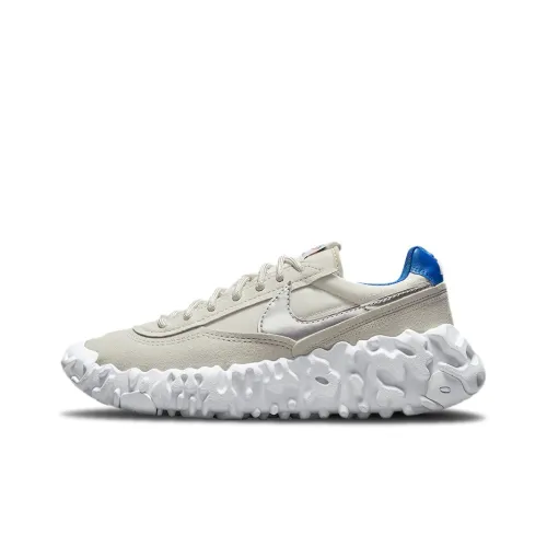 Nike OverBreak SP Амортизация Противоскользящий Устойчивый к истиранию Низкий верх Casual Унисекс Бежевый Серебряный Синий