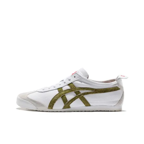 Onitsuka Tiger MEXICO 66 Slip Устойчивый к истиранию Низкий Топ Casual Унисекс Зеленый Белый
