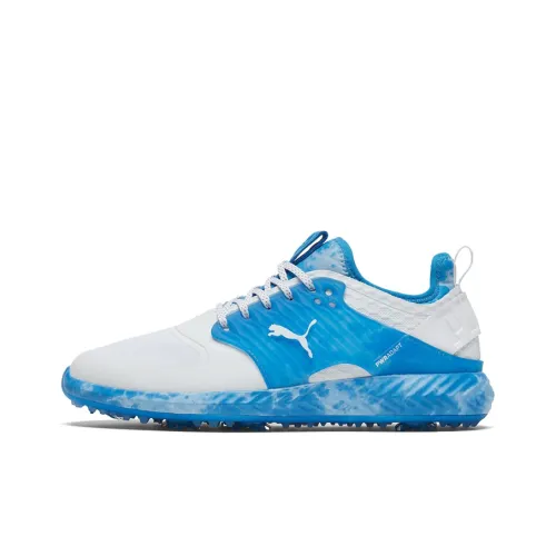 PUMA Ignite Pwradapt Caged Love Haight Амортизация Износостойкий MID Топ Повседневная обувь Унисекс Белый Синий