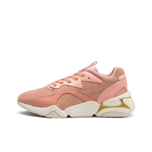 PUMA NOVA PASTEL Grunge Амортизация Устойчивый к истиранию Легкий Низкий Топ Повседневная обувь Женская Розовый Хаки Золото