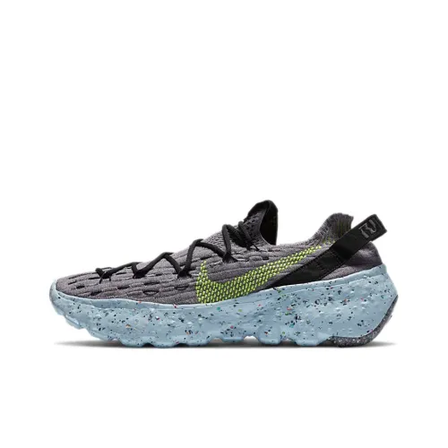 Nike Space Hippie 04 Shock Absorbers Slip-Resistant Low Top Casual Men's Gray Blue Найк Space Hippie 04 Амортизаторы Slip-Resistant Низкий Топ Повседневный Мужской Серый Синий