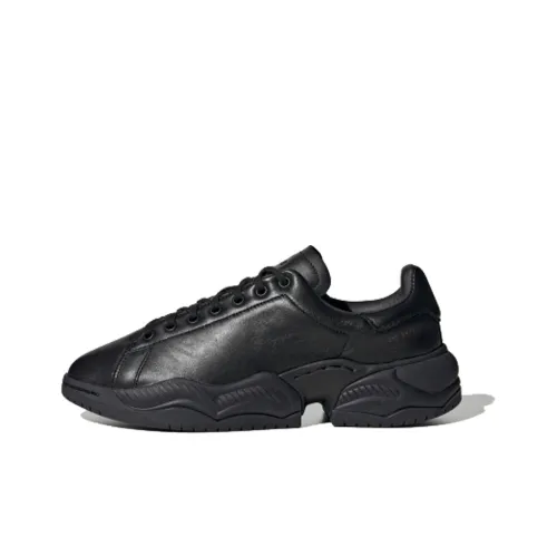 Adidas Originals Тип Shock Absorbers Противоскользящий Устойчивый к истиранию Низкий Топ Повседневный Унисекс Черный Warrior