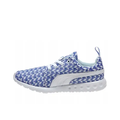 PUMA Carson Runner Glitch Low Топ Повседневная обувь Женская Синяя Белая