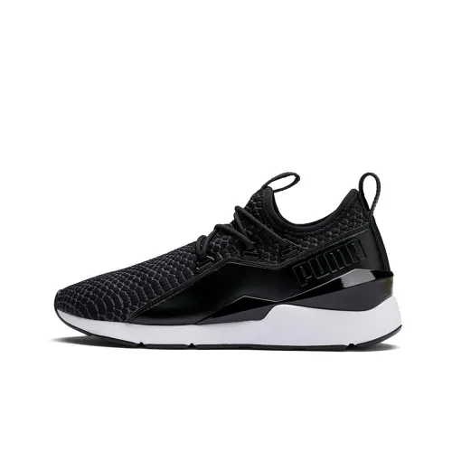 PUMA Muse 2 Reptile Trailblazer Амортизация Устойчивость к истиранию Легкий Низкий Топ Повседневная обувь Женская Черный Белый