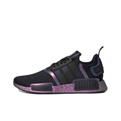 Adidas Originals NMD_R1 Амортизация Износостойкий Низкий Топ Casual Унисекс Лазерный Фиолетовый Черный