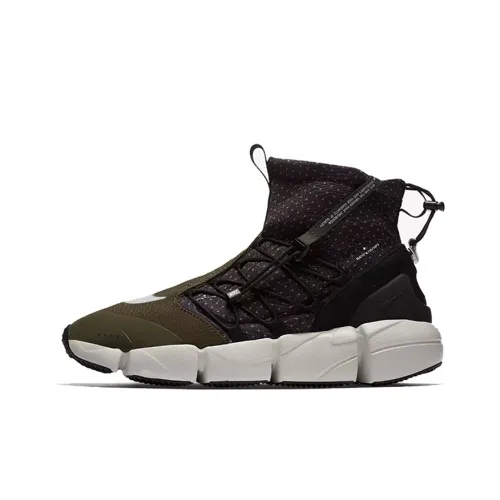 Nike Air Footscape MID Utility Slip-resistant MID Топ Casual Unisex Армейский зеленый